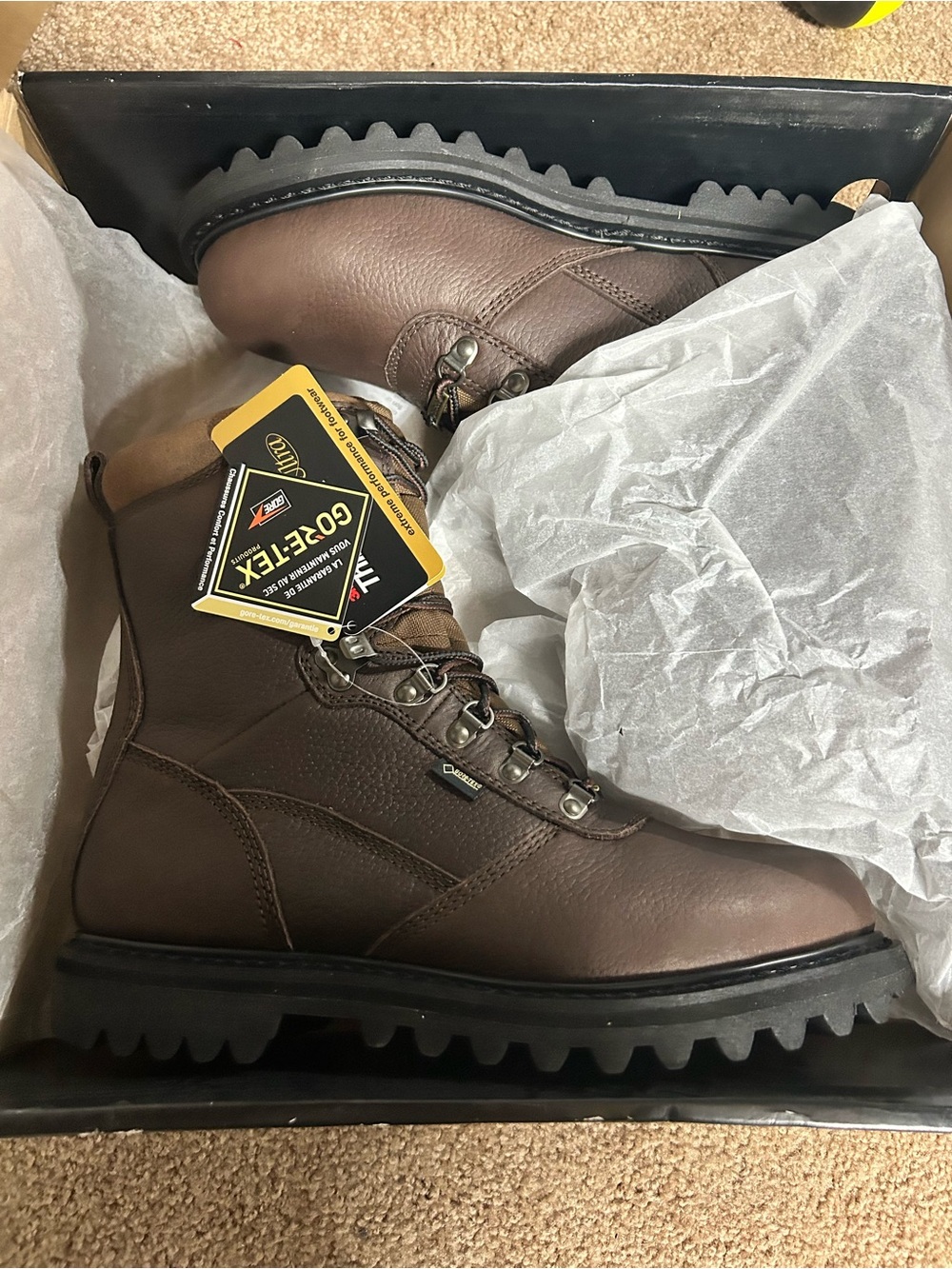 Cabelas gore-tex Men's Brown Leather Waterproof hunting 🥾 boots